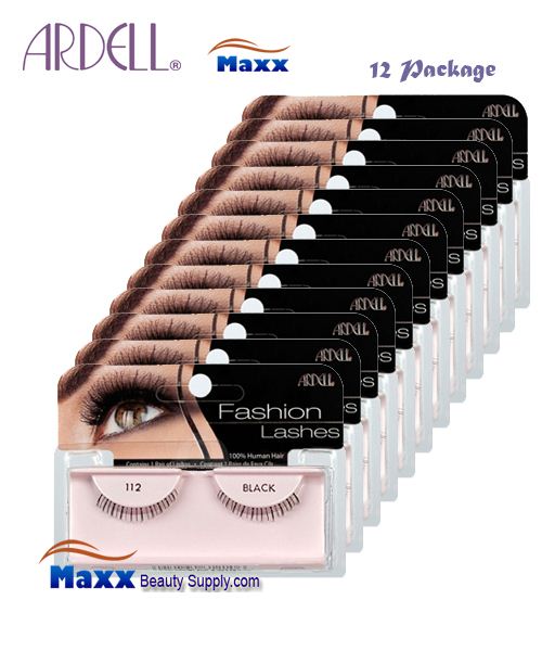 12 Package - Ardell Fashion Lashes Eye Lashes 112 - Black